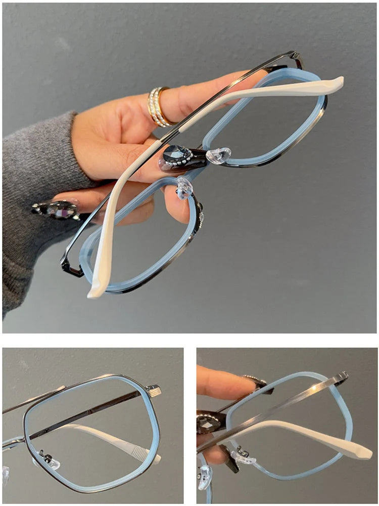 Fashion Double Beam Glasses Frame | Ultralight Anti Blue Light Eyewear