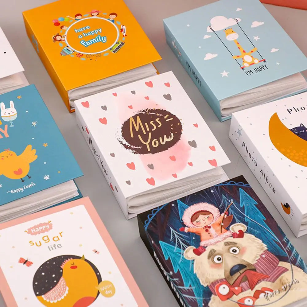 Cute Cartoon 4R Photo Album | 100 Photos Multicolor Collection
