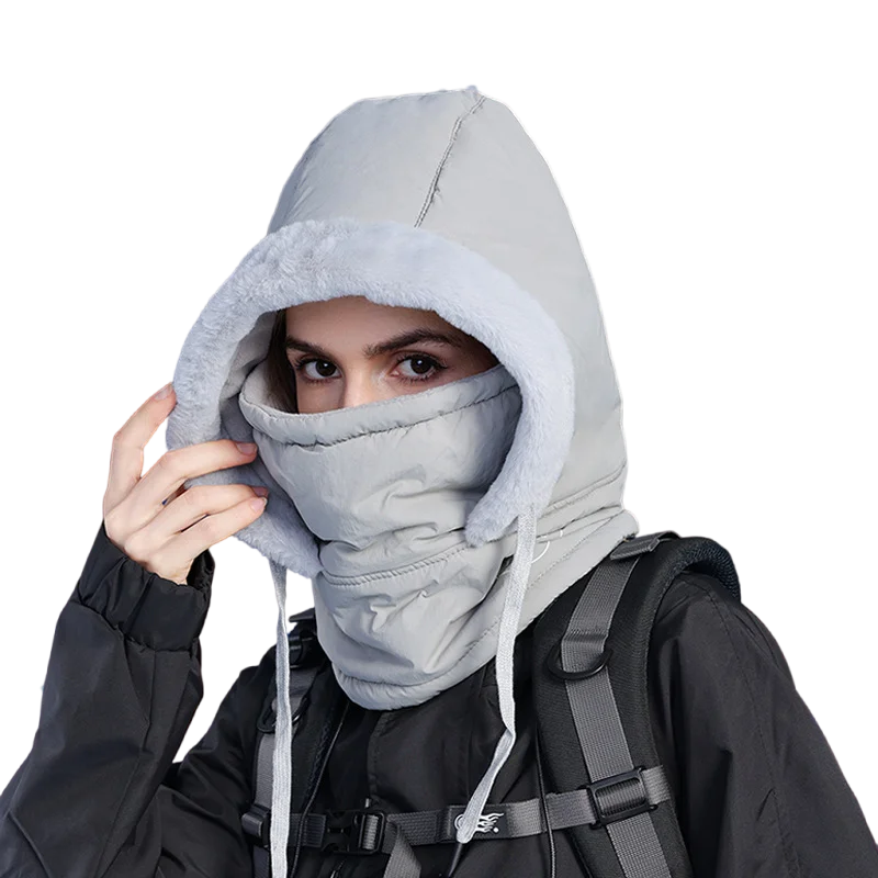 Unisex Plush Balaclava Winter Hat | Warm Knitted Face Mask