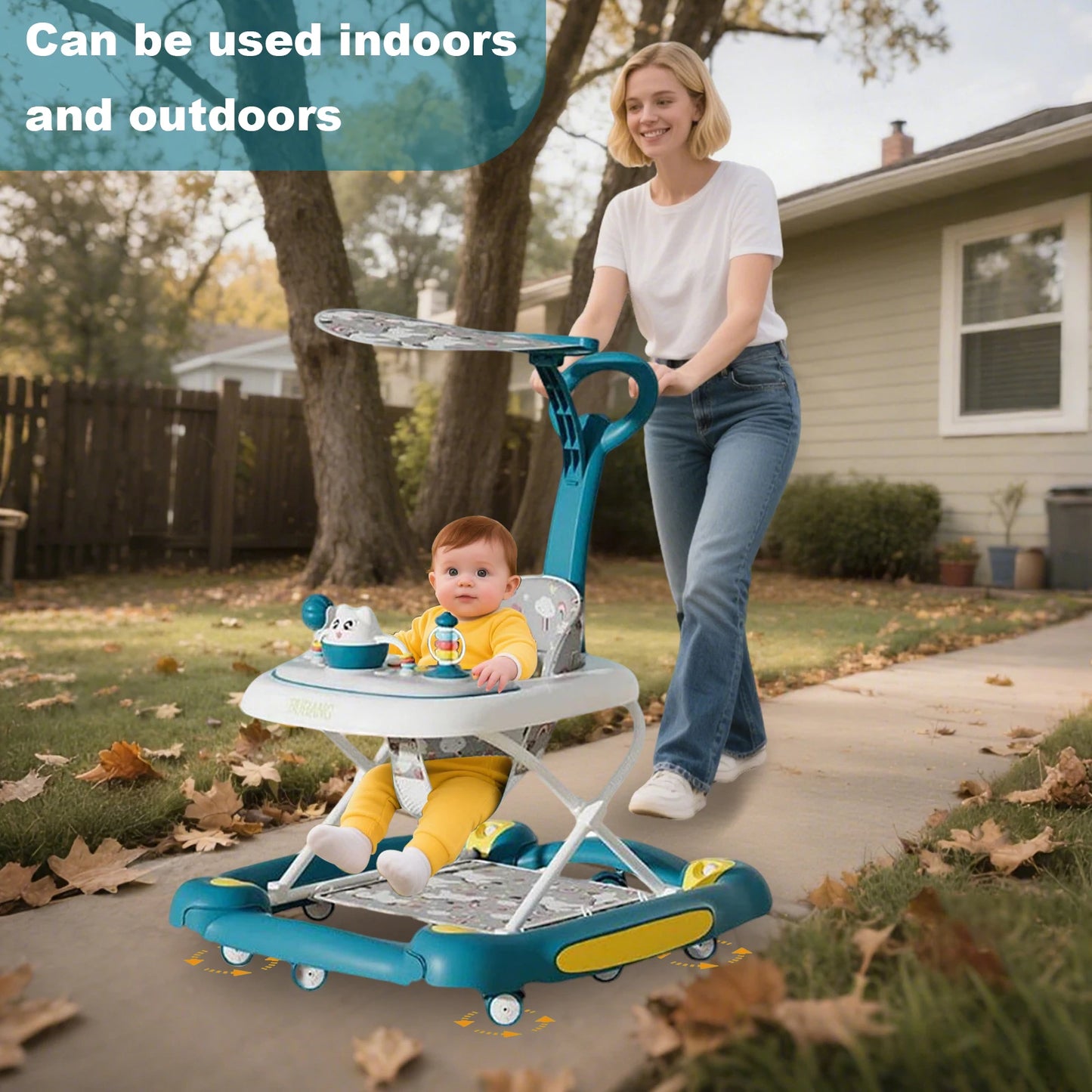 Multi-Functional Baby Walker with Awning | Safe & Fun Mobility