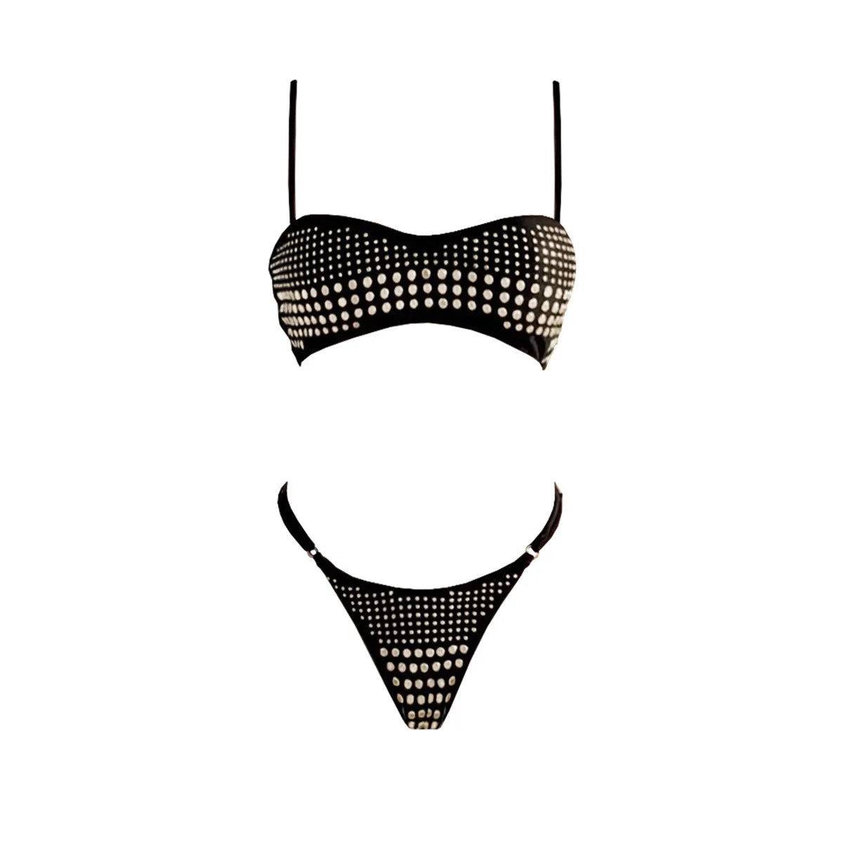 3-Piece Diamond Bikini Set | Sexy Women's Swimsuit with Mesh Skirt