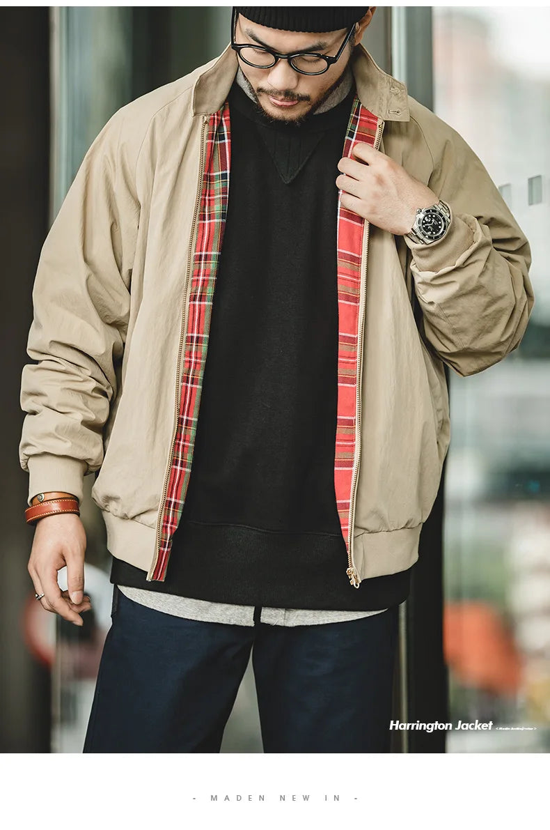 Men's Vintage Khaki Jacket | Retro Casual Outerwear for All Seasons