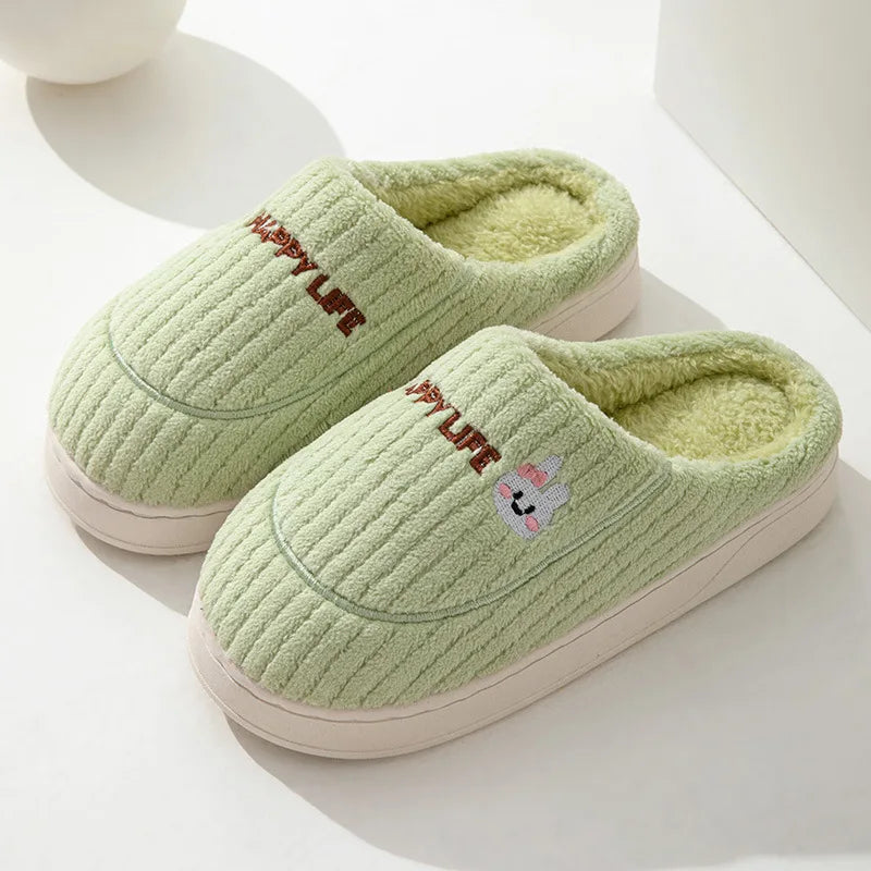 Warm Cotton Slippers for Women | Cozy Non-Slip Indoor Shoes