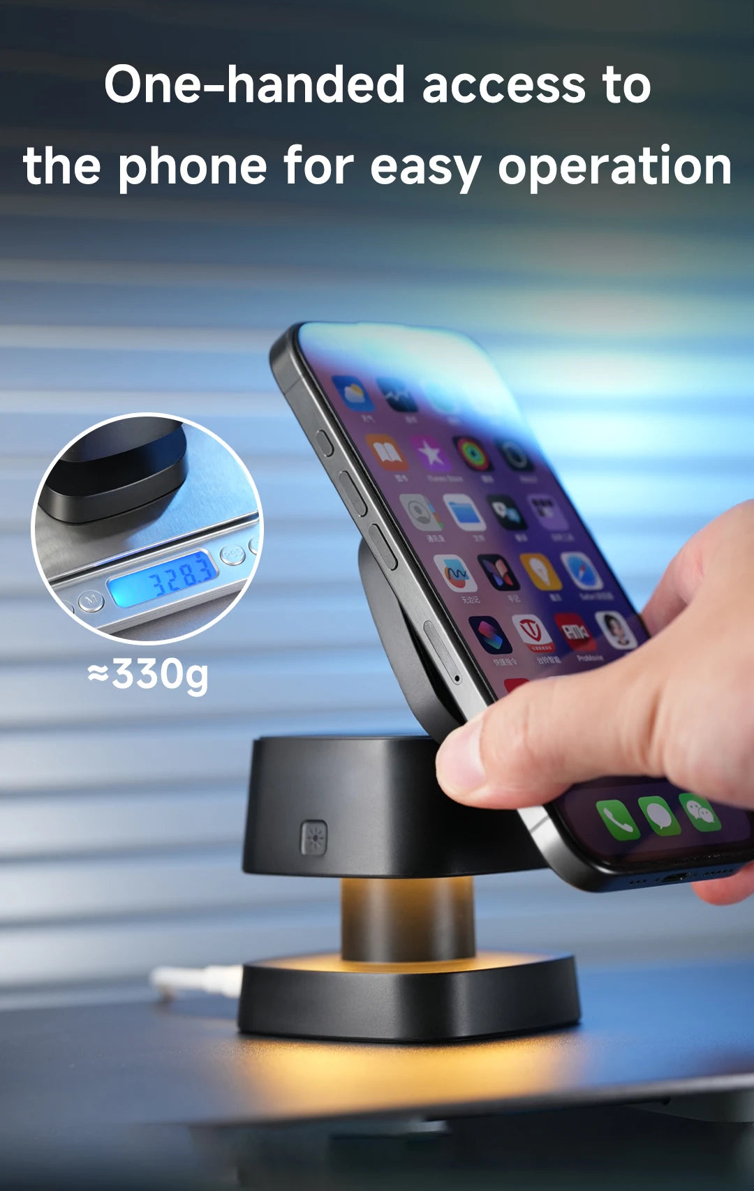 Magnetic 3-in-1 Wireless Charging Station | Fast Charging & Lamp