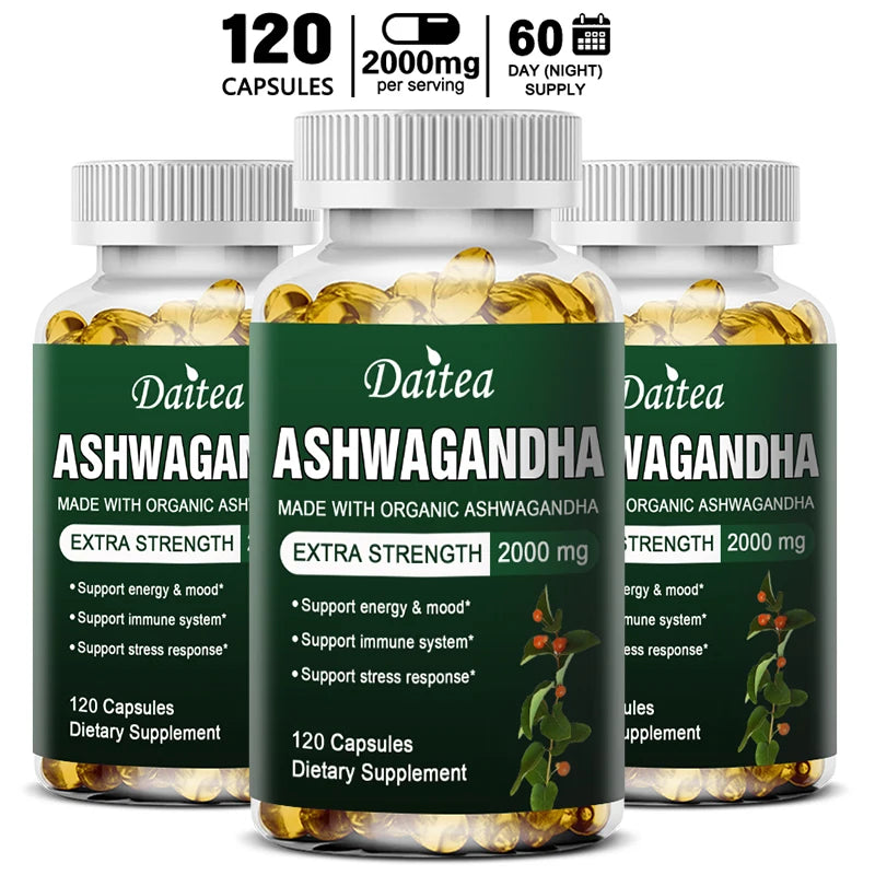Organic Ashwagandha Extract Capsules for Mood & Energy Support