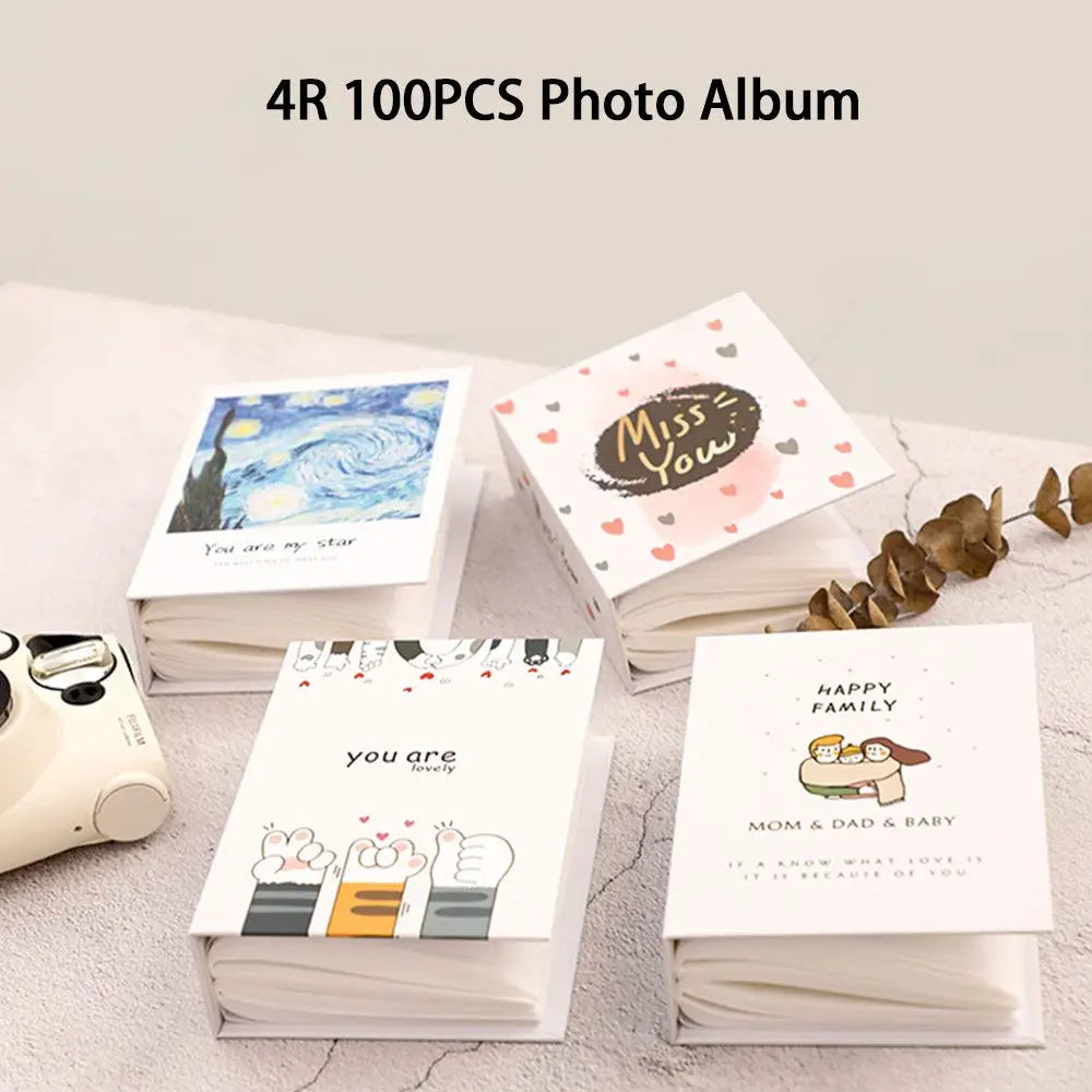 Cute Cartoon 4R Photo Album | 100 Photos Multicolor Collection