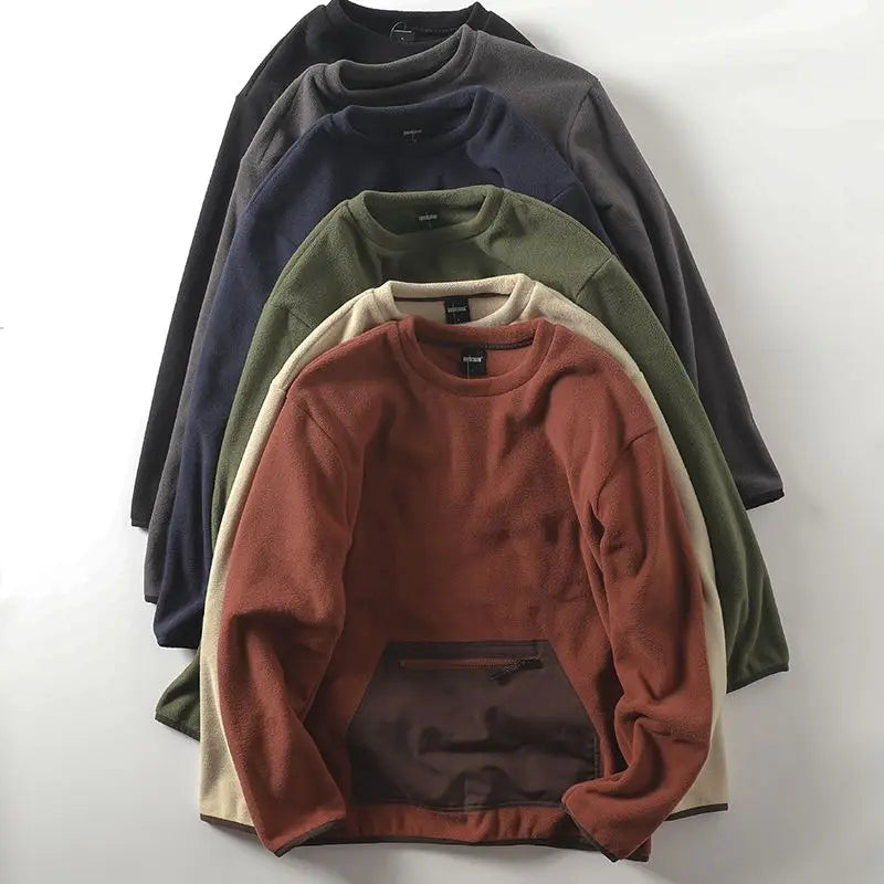 Men's Warm Fleece Pullover Hoodie | Casual Autumn Winter Top