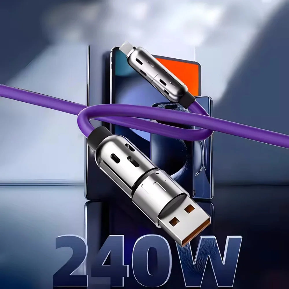 4-in-1 USB Fast Charging Cable | Universal Compatibility