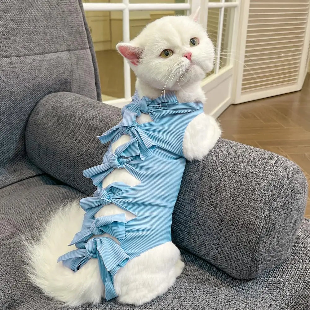 Adjustable Cat Recovery Suit | Soft Breathable Anti-Lick Bodysuit