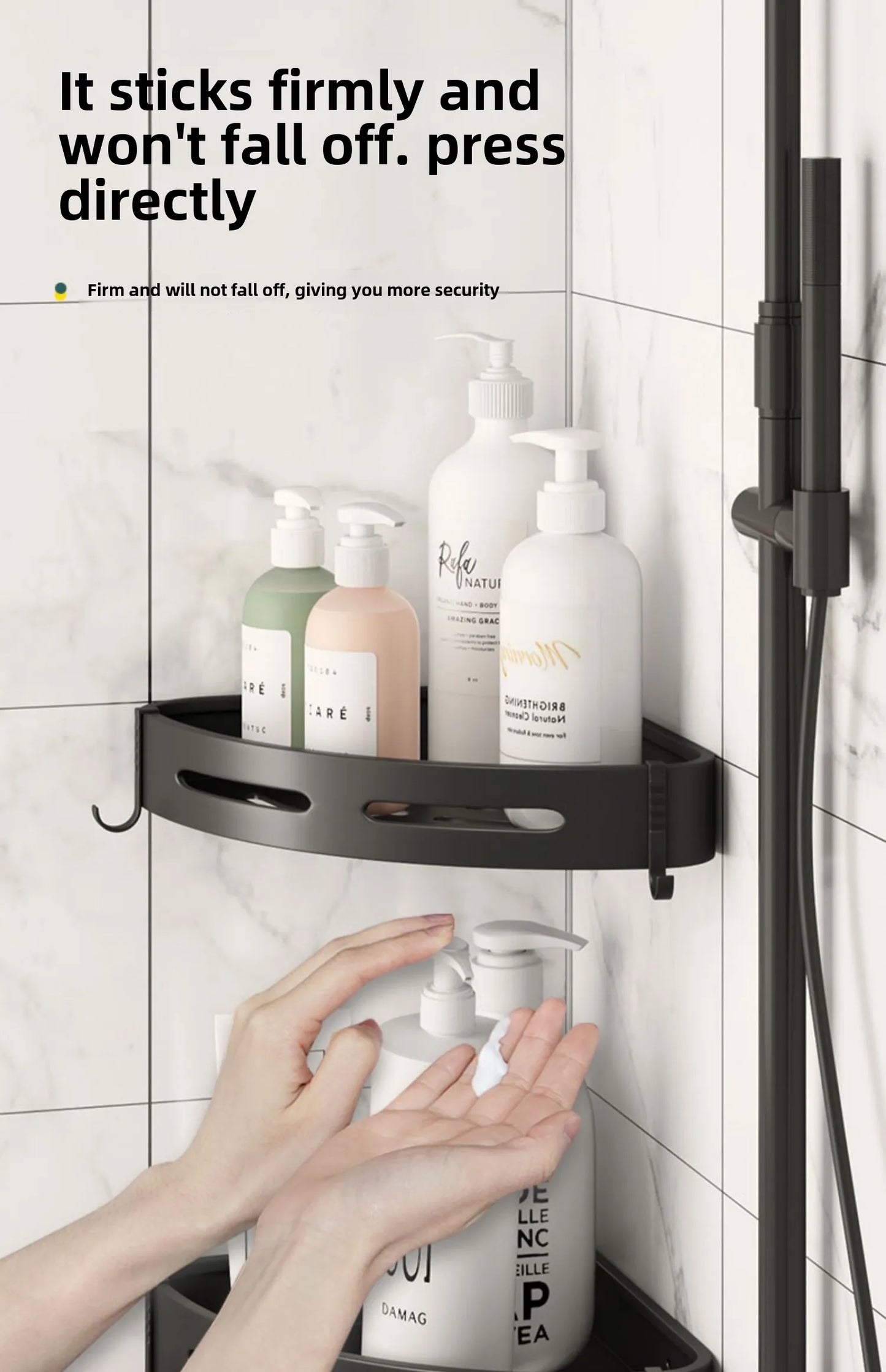 No Drill Shower Shelf | Strong Adhesive Bathroom Organizer