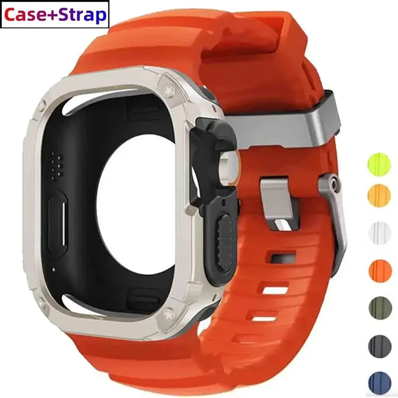 Waterproof Silicone Strap and Case for Smartwatches | Durable & Stylish