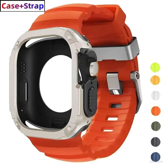 Waterproof Silicone Strap and Case for Smartwatches | Durable & Stylish