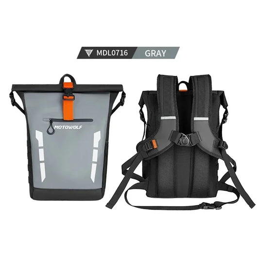 Waterproof Motorcycle Backpack | Large Capacity Reflective Cycling Bag