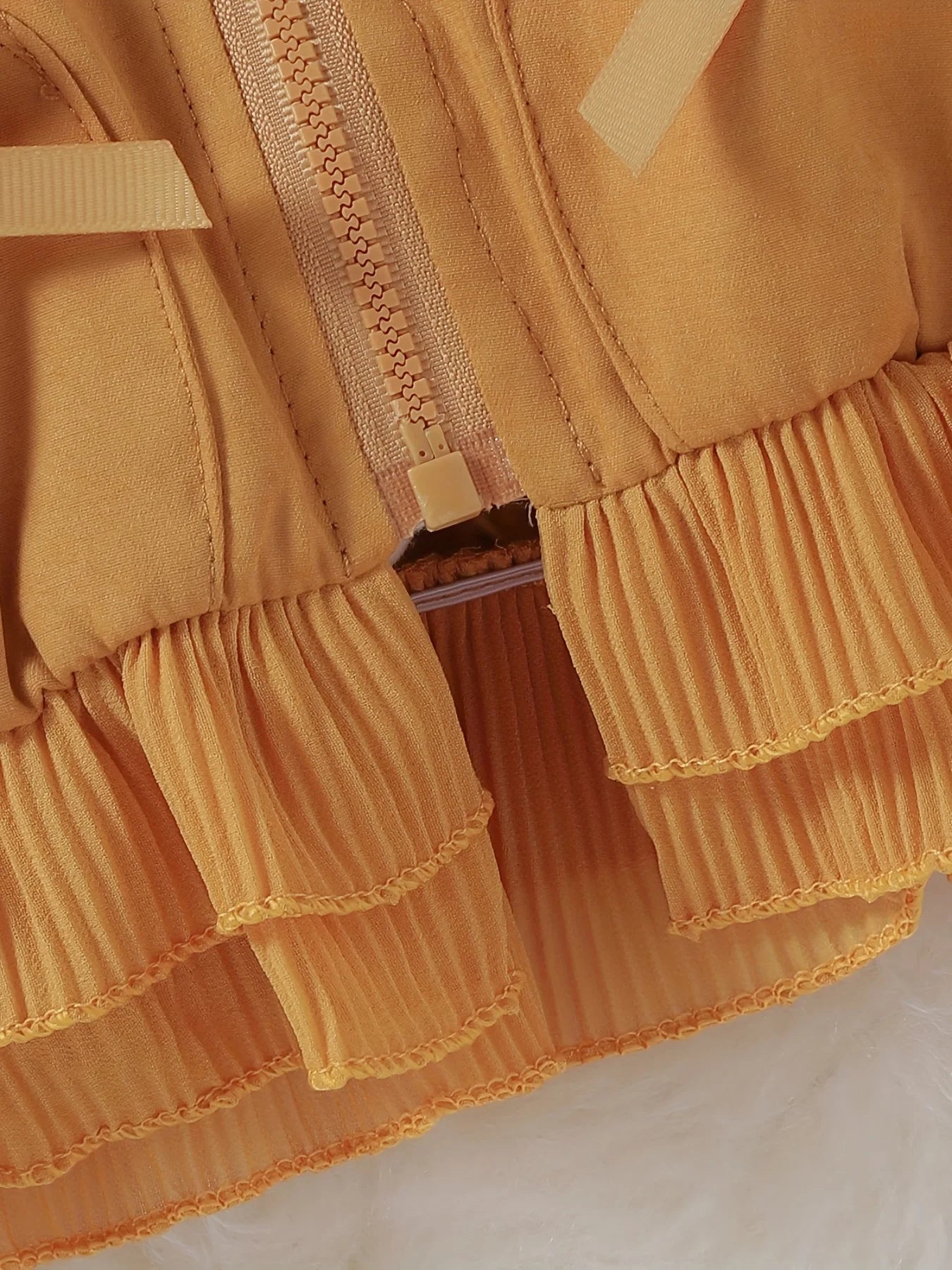 Infant Girls' Ruffled Zipper Jacket | Stylish Outerwear for Kids