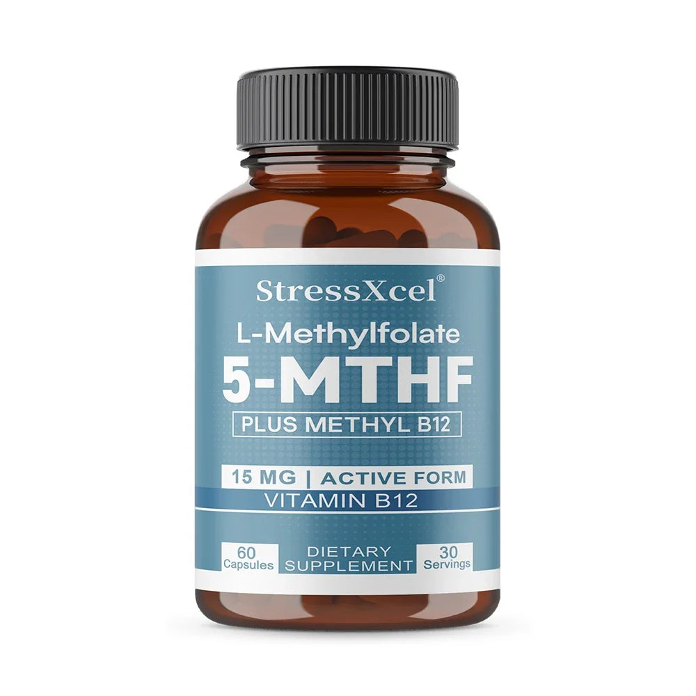 5-MTHF L-Methylfolate with B12 Capsules | Boost Cognitive Function