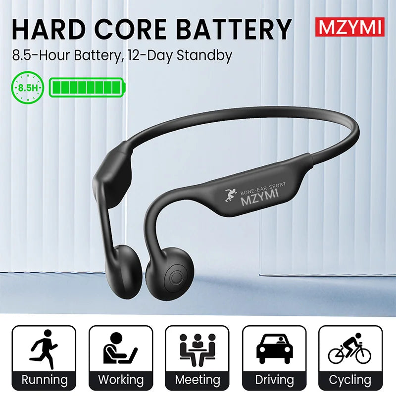 Bone Conduction Neckband Headphones | IP56 Waterproof Sports Earphones