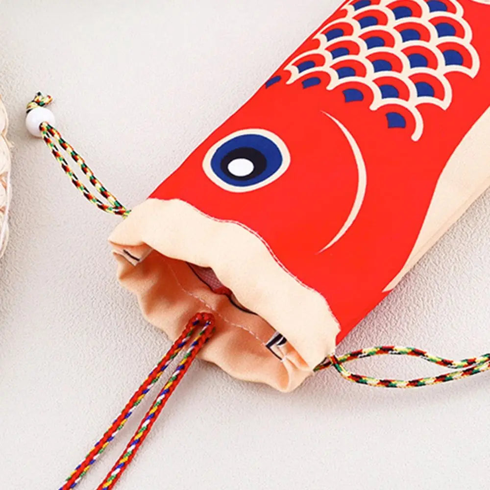 Koi Carp Blessing Bag | Japanese Style Ethnic Jewelry Pouch