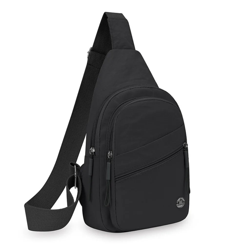 Spacious Waterproof Crossbody Bag | Lightweight Solid Color Messenger