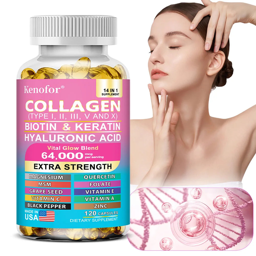 14 IN 1 Collagen Capsules - Ultimate Skin, Hair & Nail Supplement