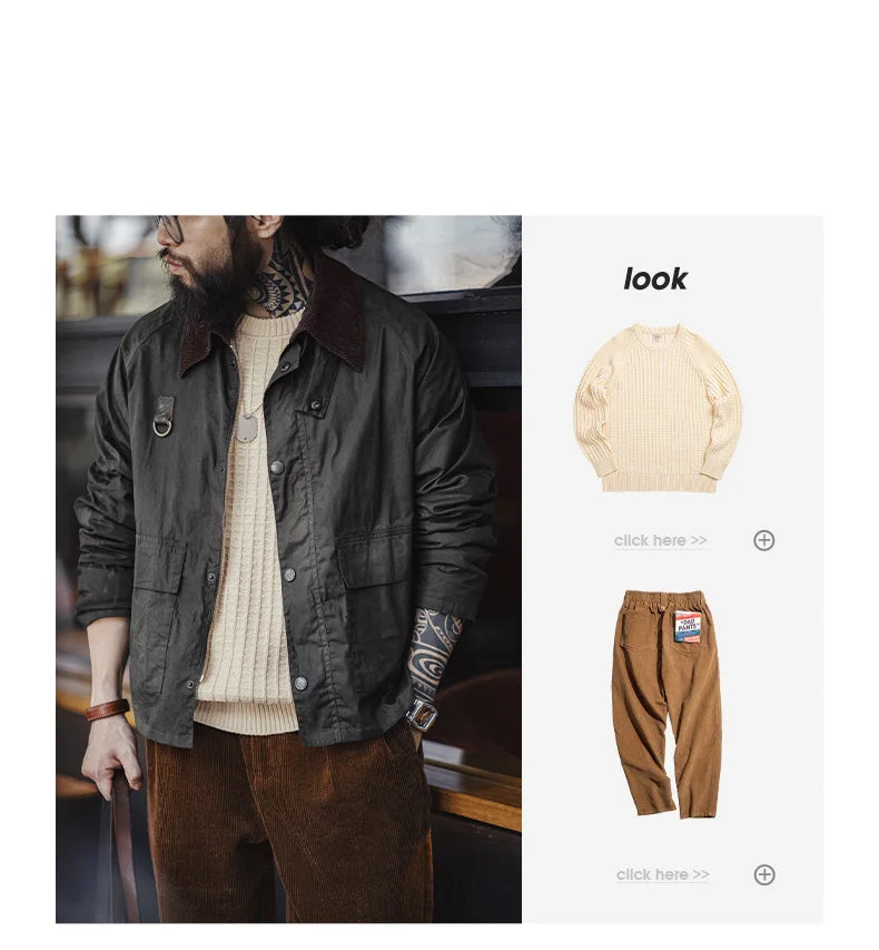 Vintage Waxed Fishing Jacket for Men | Classic Outdoor Coat