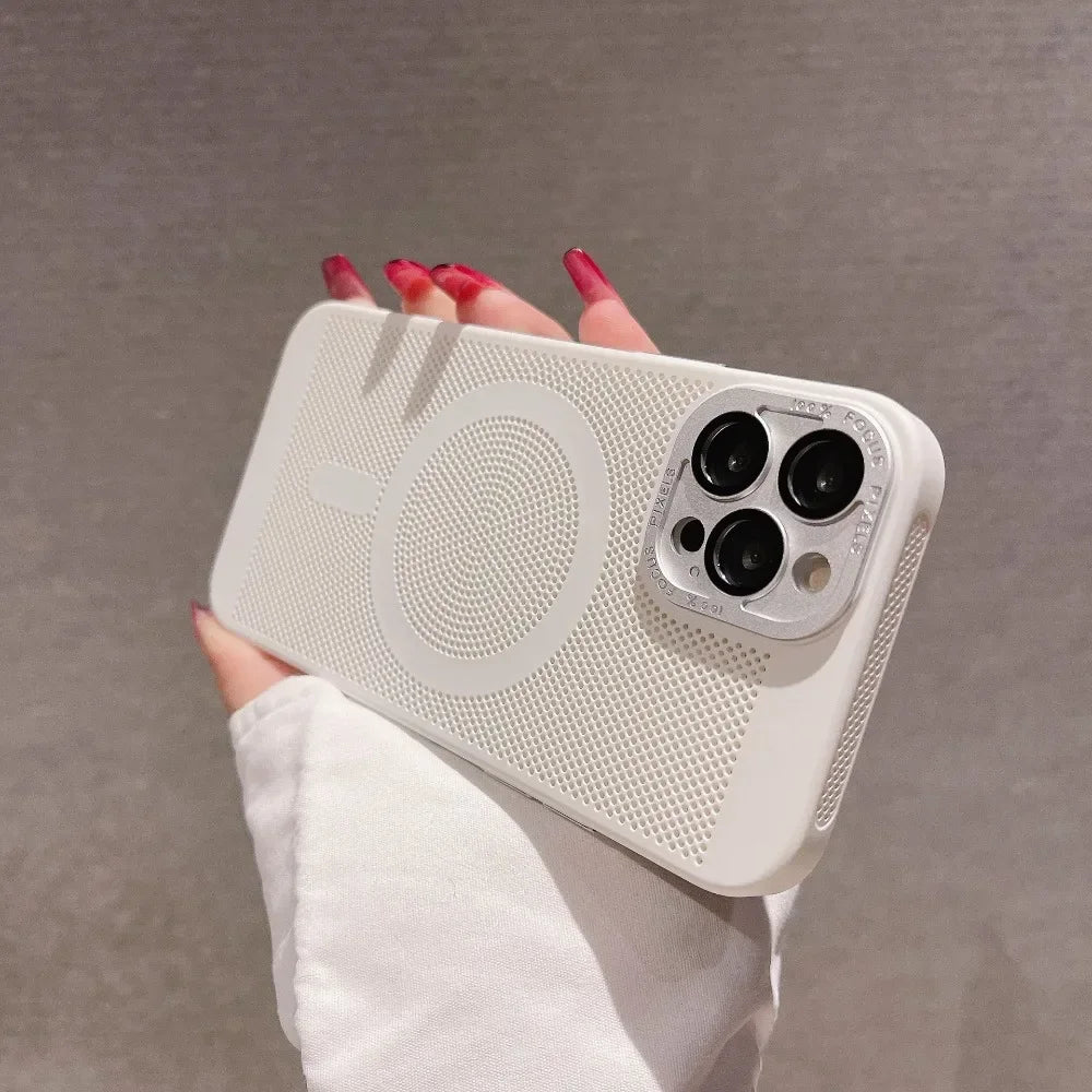 Funda de lujo mate para teléfono con disipación de calor | Protectora y elegante