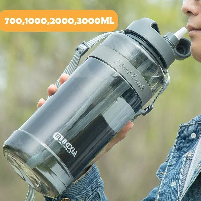 Outdoor Double Straw Water Drinking Bottle | BPA Free Sports Cup