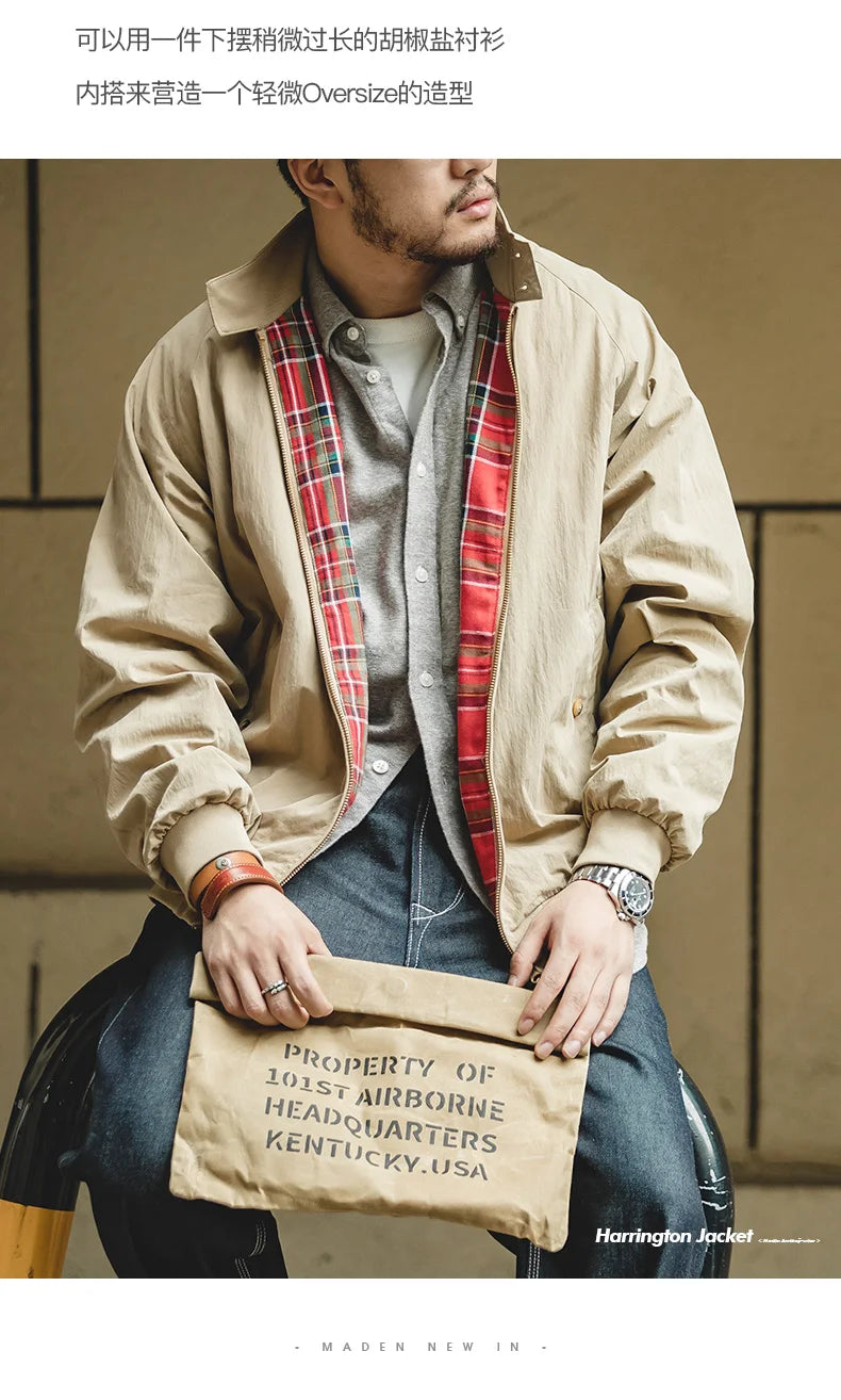 Men's Vintage Khaki Jacket | Retro Casual Outerwear for All Seasons