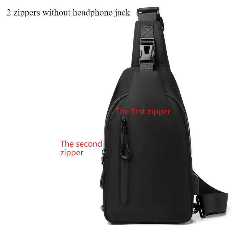 Stylish Men's Chest Bag | Casual One Shoulder Crossbody Design