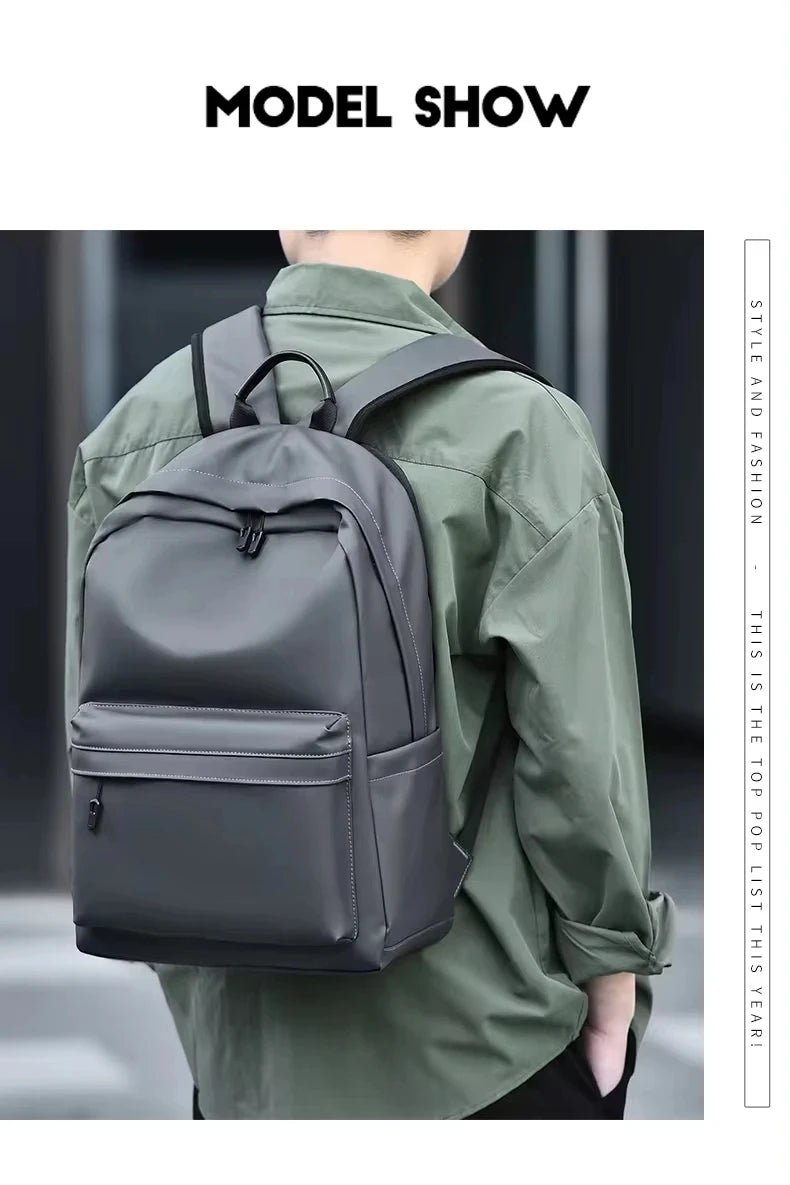Stylish PU Leather Backpack for Men | Versatile School & Laptop Bag