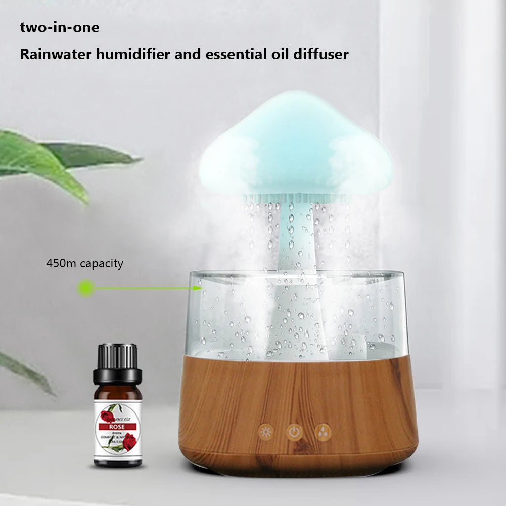 Colorful Mushroom Cloud Humidifier | Aromatherapy Night Light