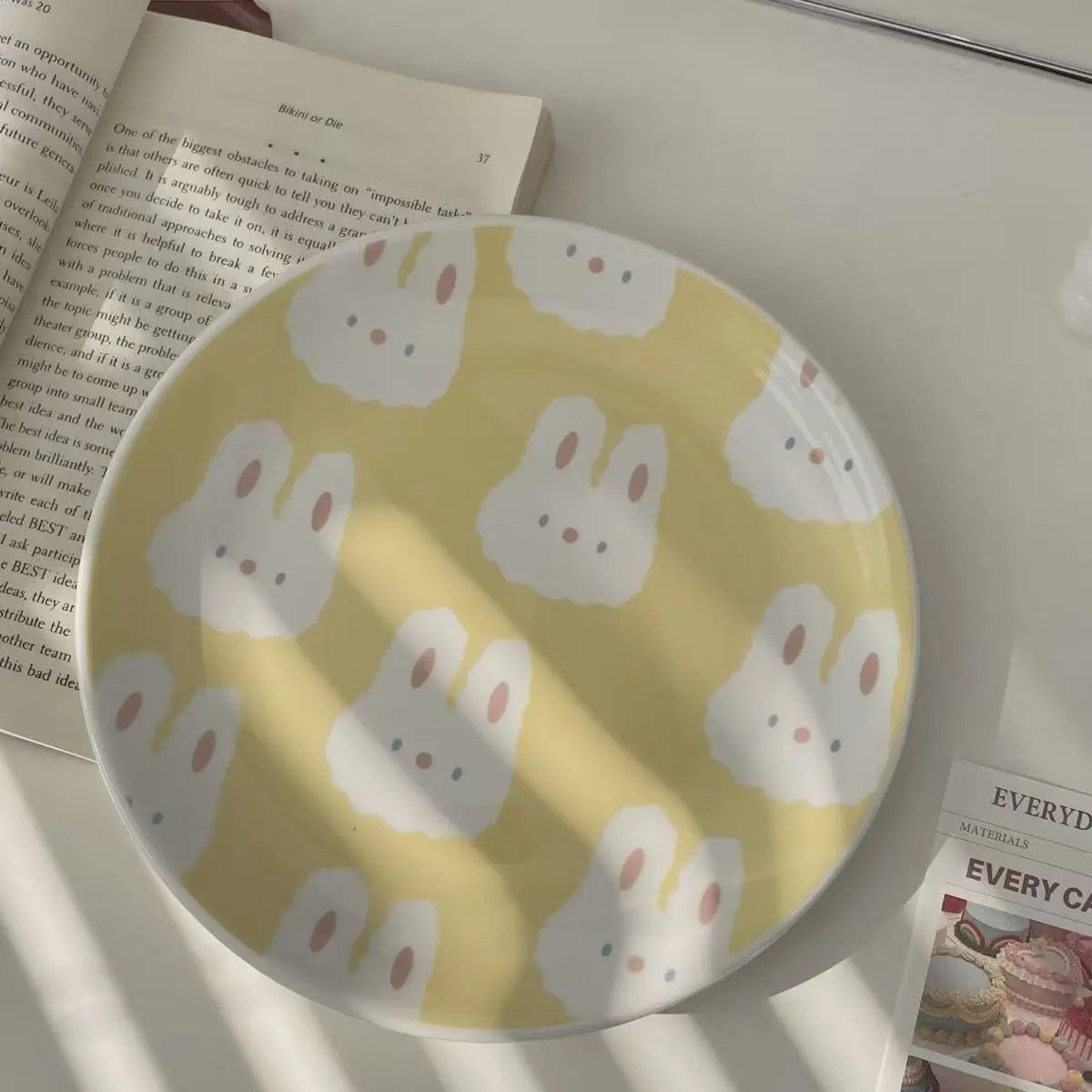 Hand-Painted Floral Ceramic Deep Plates | Vintage Dinner Dishes