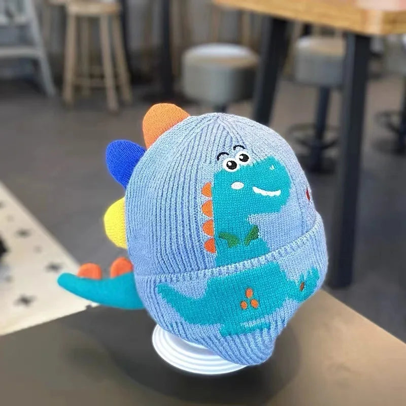 Winter Dinosaur Earflap Hat | Cute Thermal Cap for Kids