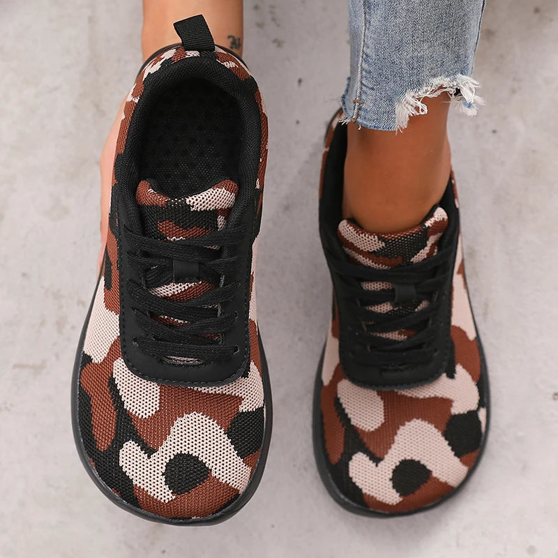Breathable Mesh Women's Shoes | Comfortable Flat Bottom Sneakers