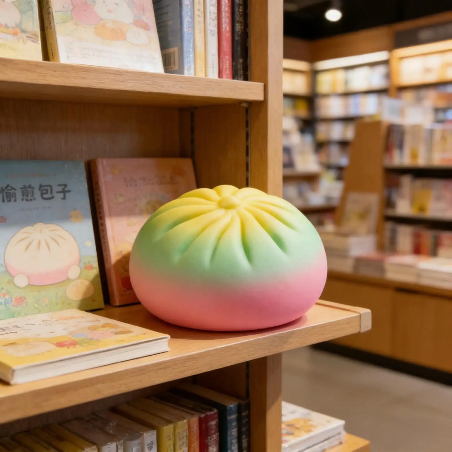Steamed Bun Stress Ball Colorful Slow-Rise Squeeze Toy Decompression Toy Soft Anti-Stress Ball for Hands Dumpling Stress Ball