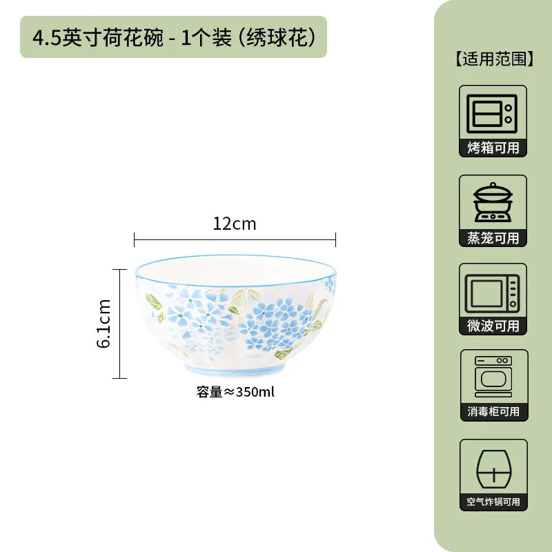Elegante bol de cerámica estilo japonés para arroz | Vajilla perfecta para el hogar