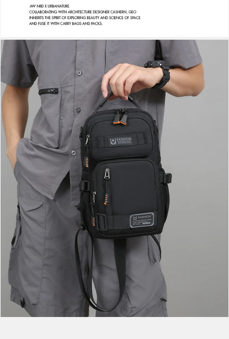 Men's Fashion Oxford Waist Pack | Versatile Casual Chest Bag