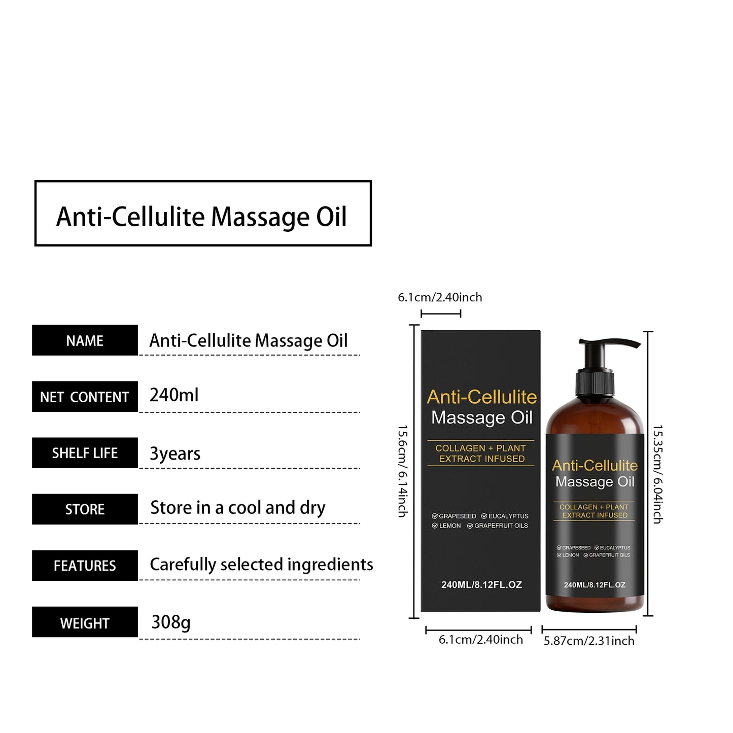 Collagen Firming Body Massage Oil | Smooth & Tone Skin
