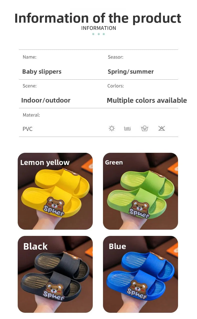 Cute Cartoon Kids EVA Slippers | Fun Summer Toddler Sandals