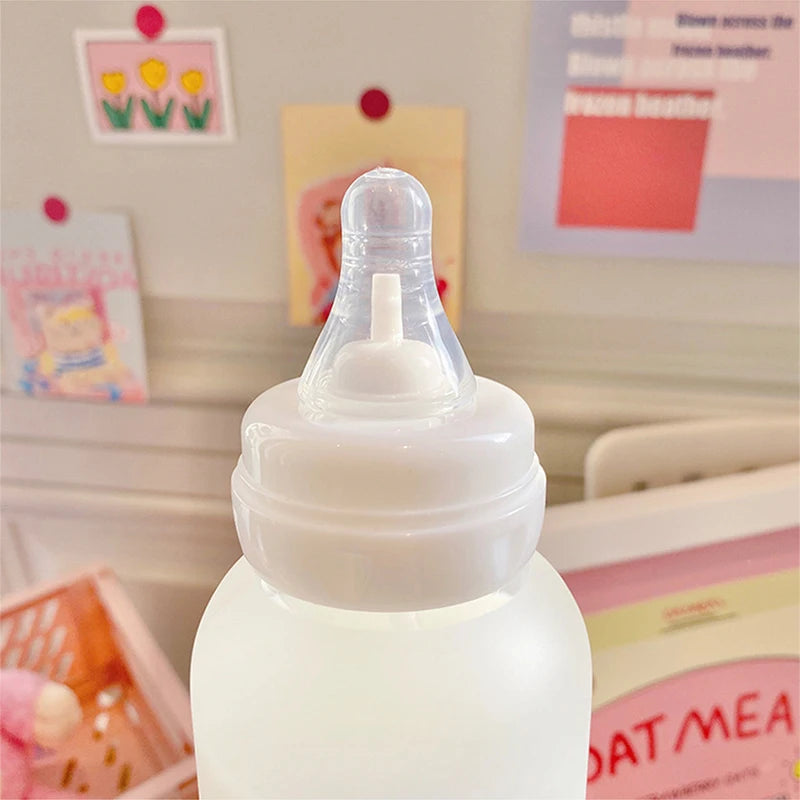 Kawaii Strawberry Bear Glass Water Bottle | Cute & Eco-Friendly