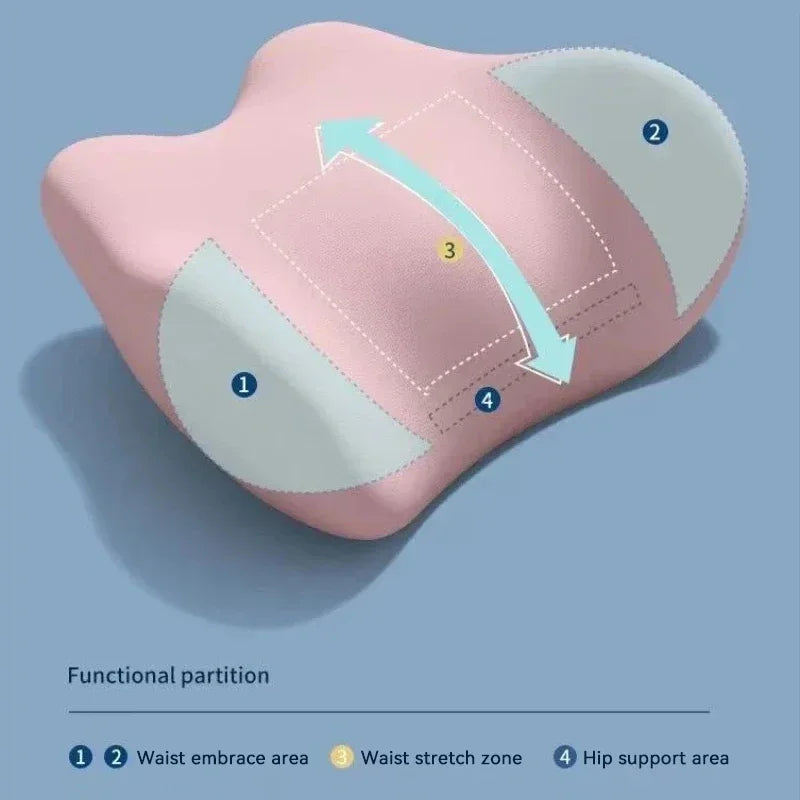 Ergonomic Sleep Lumbar Pillow – Memory Foam Back Support Cushion for Bed, Sofa & Travel