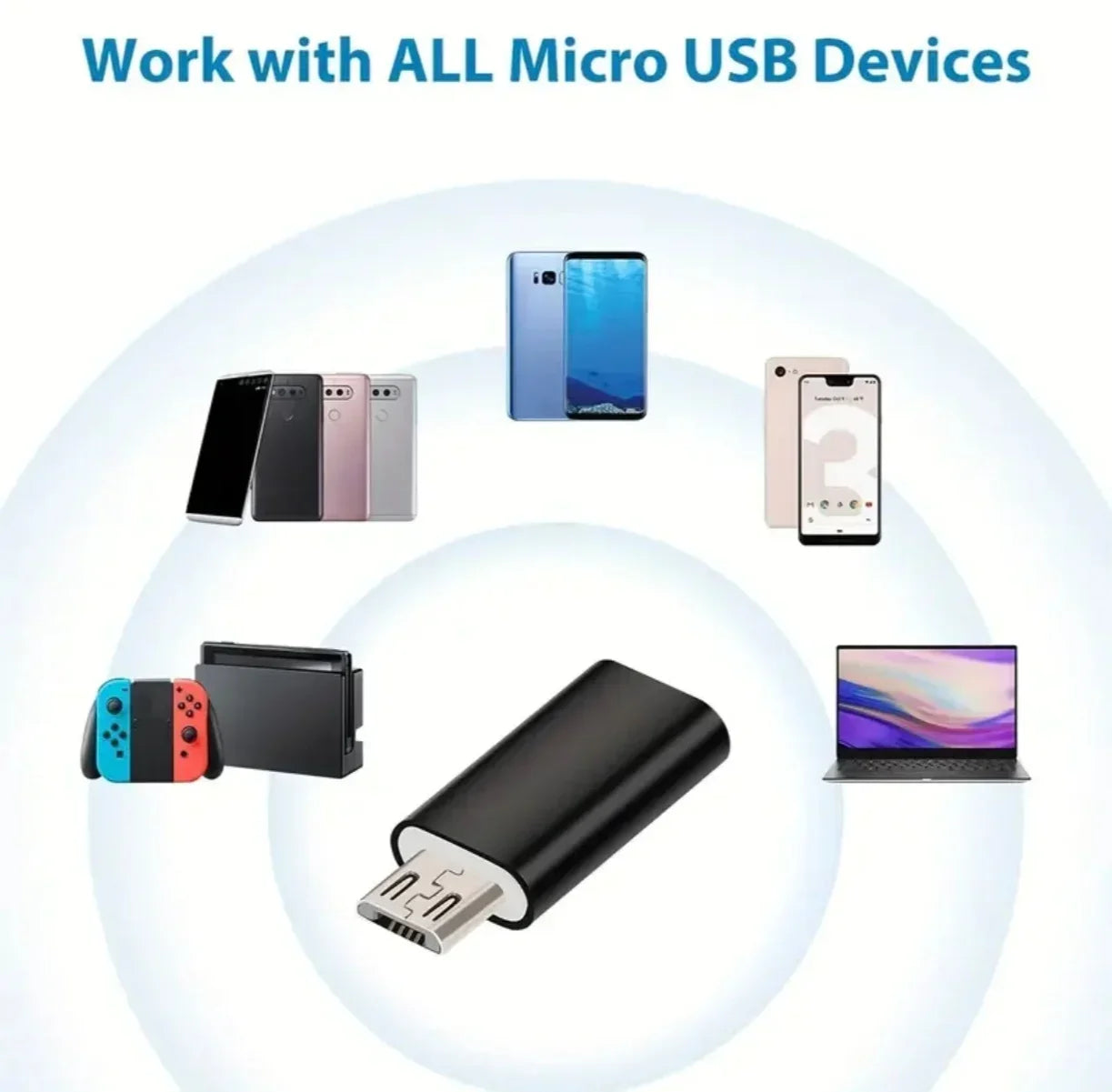 USB C to Micro USB Adapter | Fast Charging & Data Sync