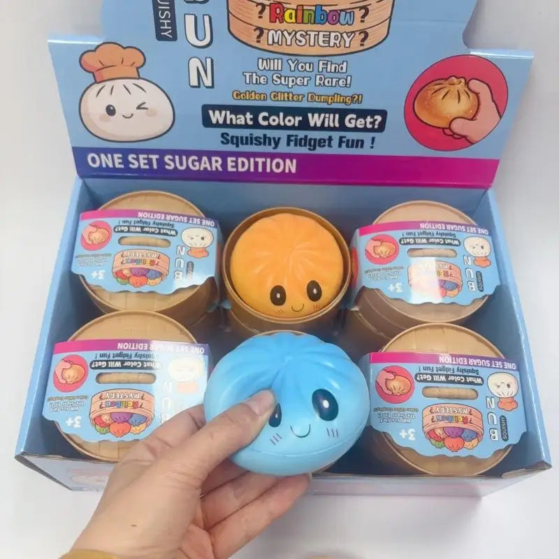 Stress-Relieving Dumpling Squishy Toys Colorfully Designed Slow Rising for All Ages