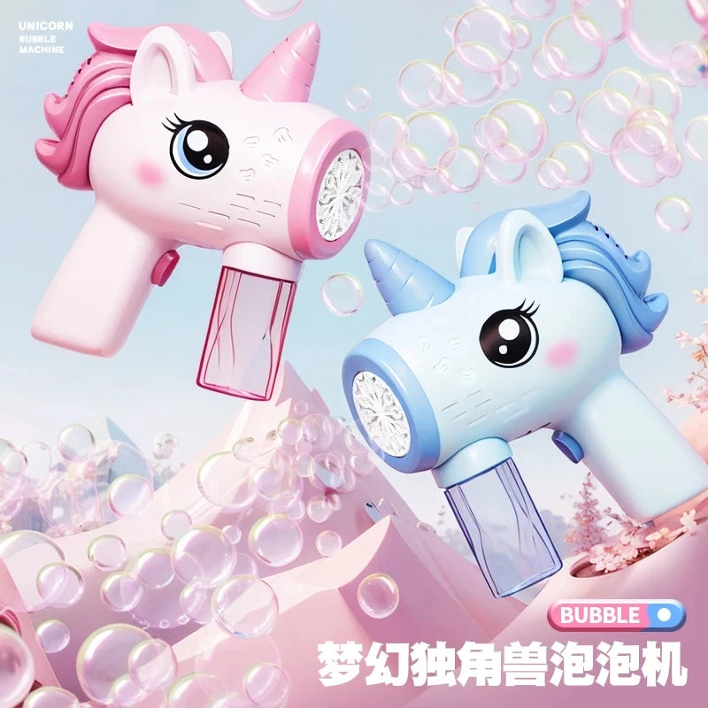Unicorn Electric Bubble Gun | Automatic Soap Blower for Kids