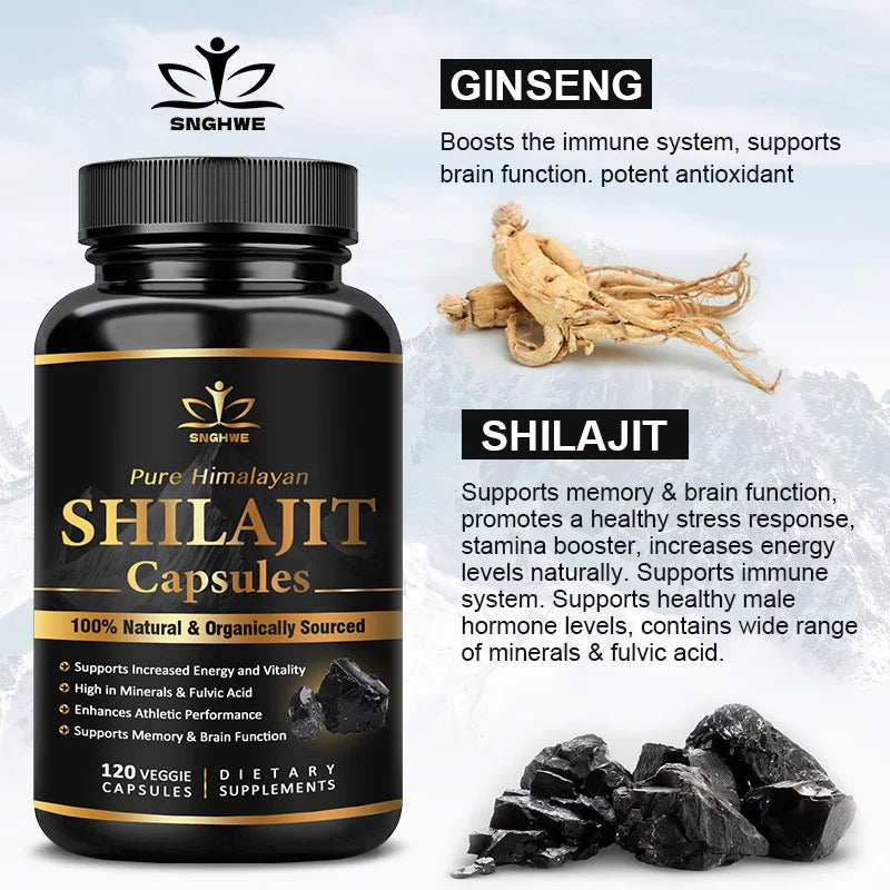 Pure Himalayan Organic Shilajit Supplement for Energy & Immunity