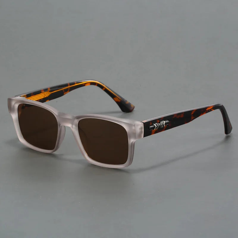 Fashionable Retro Square Full Frame Sunglasses for Men