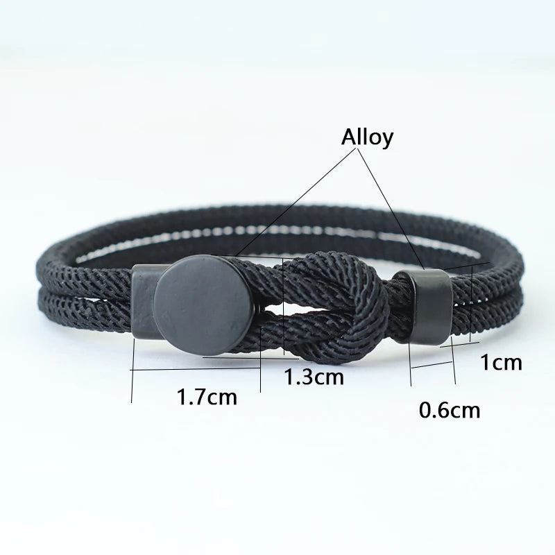 Men's Double Layer Rope Bracelet | Lucky Red Thread Gift for Him