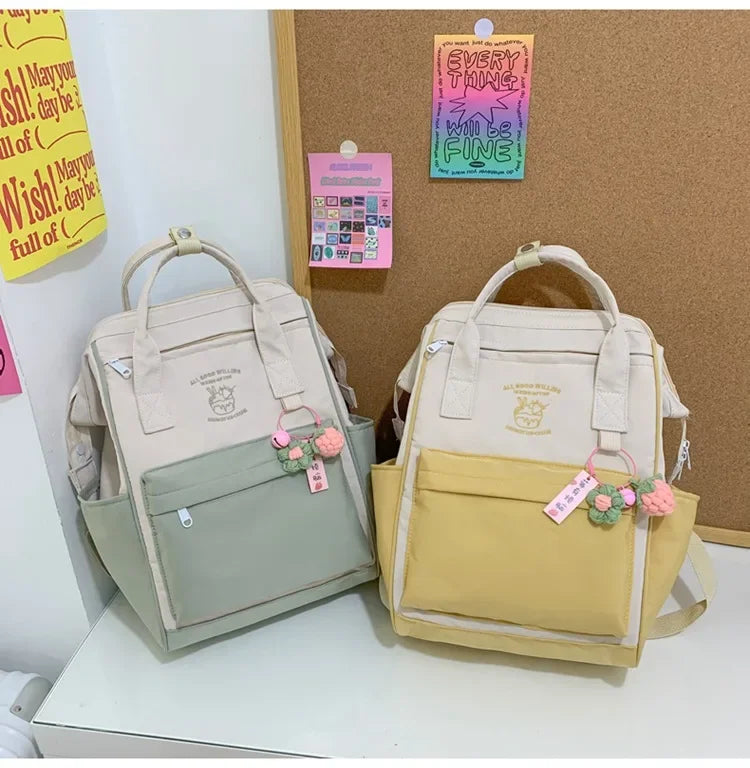 Kawaii Waterproof Backpack | Large Capacity Travel Bag for Women