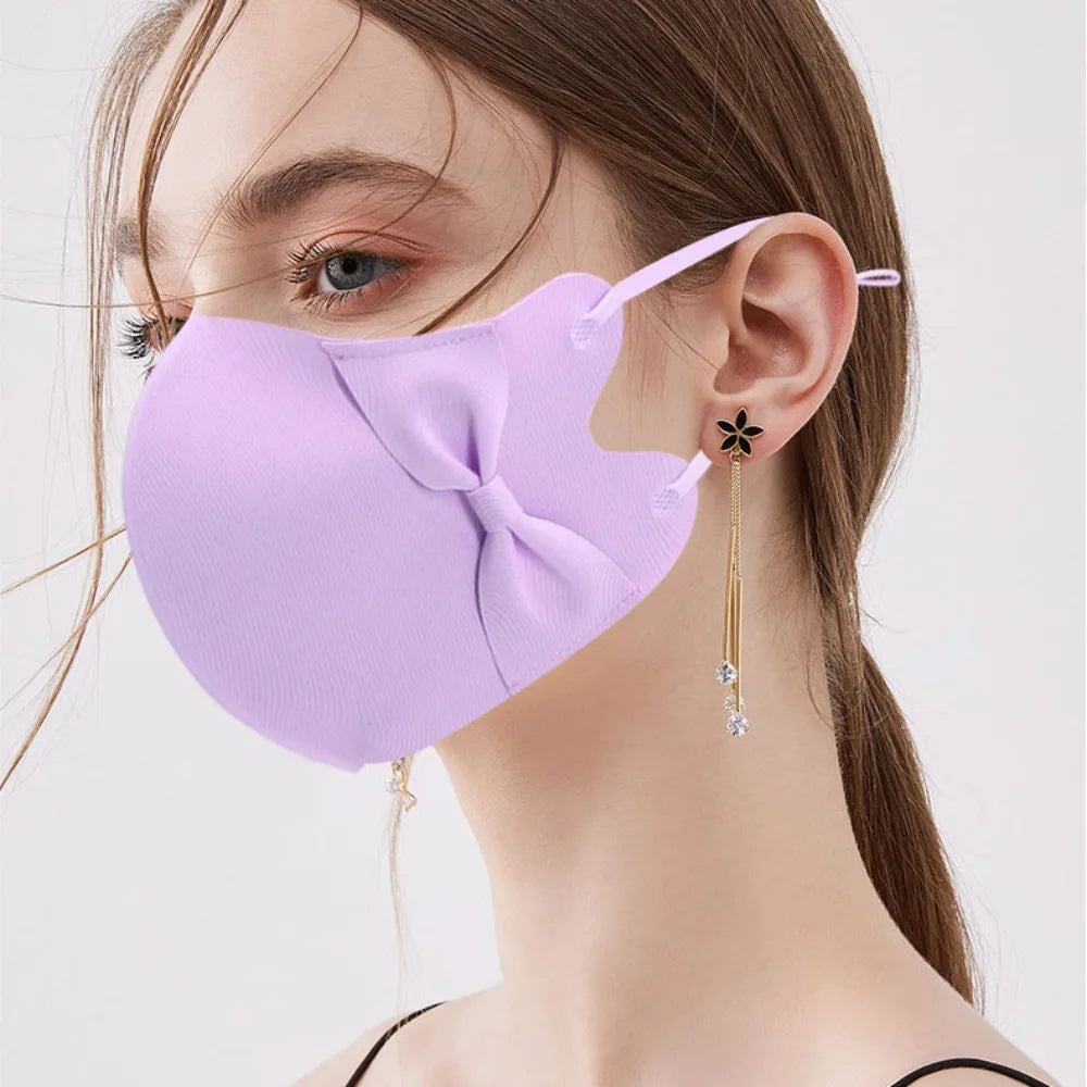 3D Bow Anti-UV Face Mask | Breathable UPF50+ Sunscreen Protection