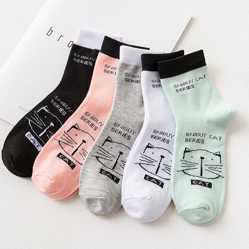 Cute Women Fruit Print Socks Set | Kawaii Casual Accessories