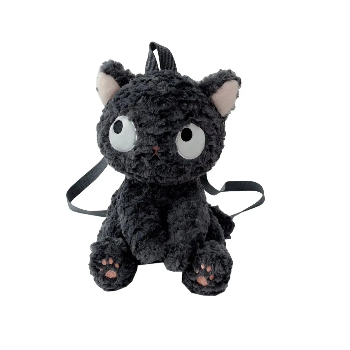 Cute Black Cat Plush Backpack | Adorable Kawaii Knapsack for All